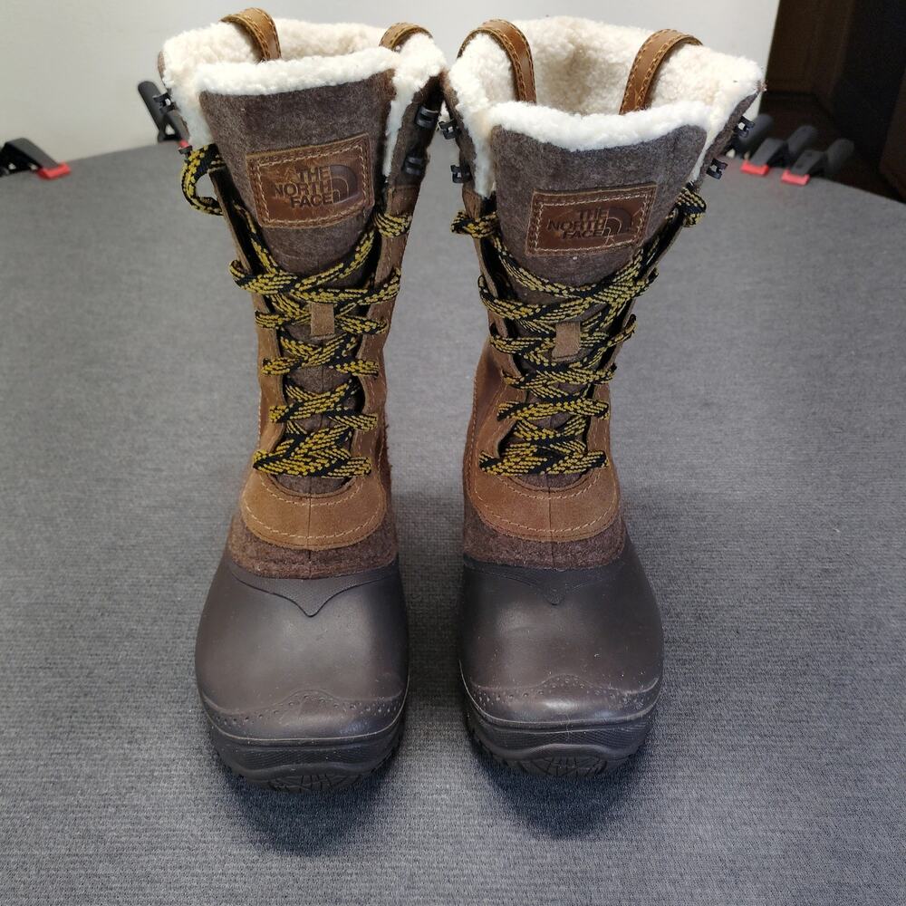The North Face Shellista 3 Mid Boots Womens 7 Brown Faux Fur Waterproof